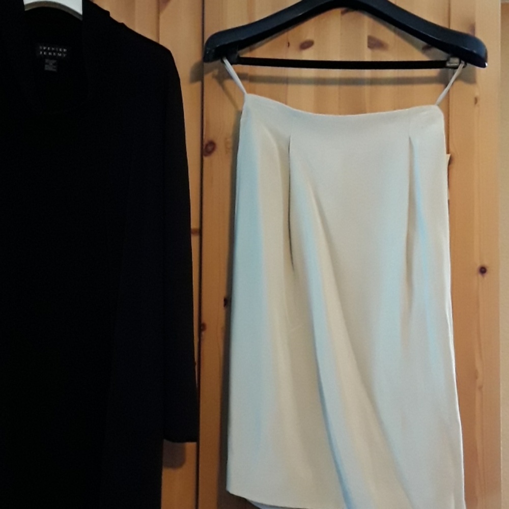 DEADSTOCK Silk Dana Buchman Cafe' Au'Lait Sz 8 CRÊPE SILK